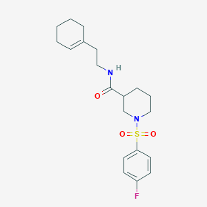 N-[2-(1-cyclohexen-1-yl)ethyl]-1-[(4-fluorophenyl)sulfonyl]-3-piperidinecarboxamide