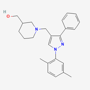 (1-{[1-(2,5-dimethylphenyl)-3-phenyl-1H-pyrazol-4-yl]methyl}-3-piperidinyl)methanol