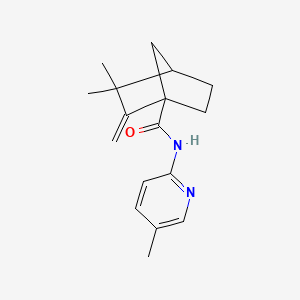 molecular formula C17H22N2O B6110605 3,3-dimethyl-2-methylene-N-(5-methylpyridin-2-yl)bicyclo[2.2.1]heptane-1-carboxamide 