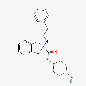 N-(trans-4-hydroxycyclohexyl)-2-[methyl(2-phenylethyl)amino]-2-indanecarboxamide