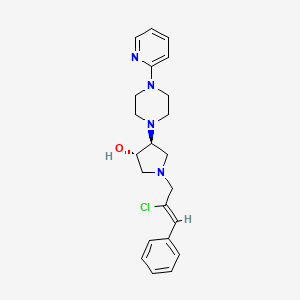 (3S,4S)-1-[(Z)-2-chloro-3-phenylprop-2-enyl]-4-(4-pyridin-2-ylpiperazin-1-yl)pyrrolidin-3-ol