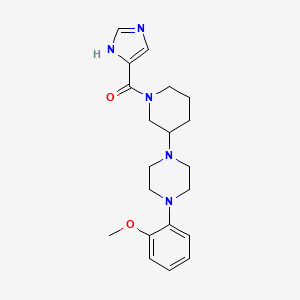 molecular formula C20H27N5O2 B6110637 1-[1-(1H-imidazol-4-ylcarbonyl)-3-piperidinyl]-4-(2-methoxyphenyl)piperazine 