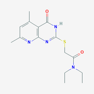 N,N-diethyl-2-[(4-hydroxy-5,7-dimethylpyrido[2,3-d]pyrimidin-2-yl)thio]acetamide