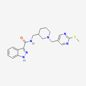 N-[(1-{[2-(methylthio)-5-pyrimidinyl]methyl}-3-piperidinyl)methyl]-1H-indazole-3-carboxamide