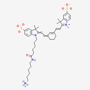 molecular formula C43H58N4O7S2 B611067 磺基-花菁7胺 CAS No. 2236573-39-8