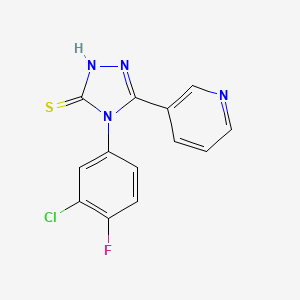 4-(3-chloro-4-fluorophenyl)-5-(pyridin-3-yl)-4H-1,2,4-triazole-3-thiol