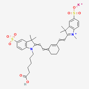 molecular formula C37H43KN2O8S2 B611068 磺基花菁7羧酸 CAS No. 2104632-29-1