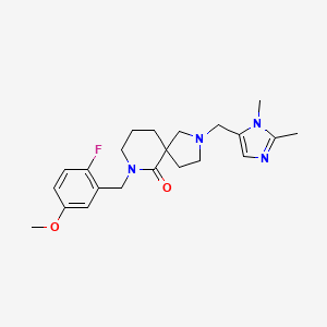 2-[(1,2-dimethyl-1H-imidazol-5-yl)methyl]-7-(2-fluoro-5-methoxybenzyl)-2,7-diazaspiro[4.5]decan-6-one