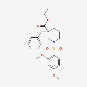 molecular formula C23H29NO6S B6110690 ethyl 3-benzyl-1-[(2,4-dimethoxyphenyl)sulfonyl]-3-piperidinecarboxylate 