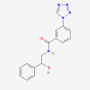 molecular formula C16H15N5O2 B6110703 N-(2-hydroxy-2-phenylethyl)-3-(1H-tetrazol-1-yl)benzamide 