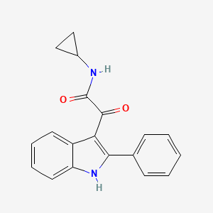 molecular formula C19H16N2O2 B6110714 N-cyclopropyl-2-oxo-2-(2-phenyl-1H-indol-3-yl)acetamide 