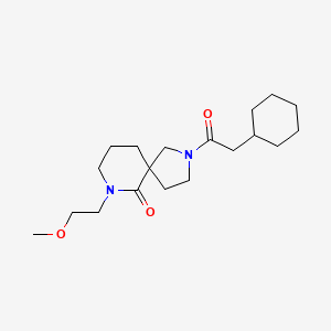 molecular formula C19H32N2O3 B6110722 2-(cyclohexylacetyl)-7-(2-methoxyethyl)-2,7-diazaspiro[4.5]decan-6-one 