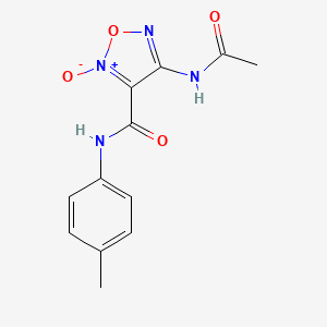 molecular formula C12H12N4O4 B6110739 4-ACETAMIDO-3-[(4-METHYLPHENYL)CARBAMOYL]-1,2,5-OXADIAZOL-2-IUM-2-OLATE 