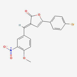 (3E)-5-(4-bromophenyl)-3-(4-methoxy-3-nitrobenzylidene)furan-2(3H)-one