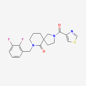 7-(2,3-difluorobenzyl)-2-(1,3-thiazol-4-ylcarbonyl)-2,7-diazaspiro[4.5]decan-6-one