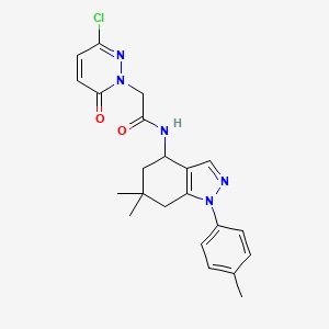 2-(3-chloro-6-oxo-1(6H)-pyridazinyl)-N-[6,6-dimethyl-1-(4-methylphenyl)-4,5,6,7-tetrahydro-1H-indazol-4-yl]acetamide