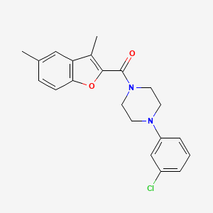 1-(3-chlorophenyl)-4-[(3,5-dimethyl-1-benzofuran-2-yl)carbonyl]piperazine