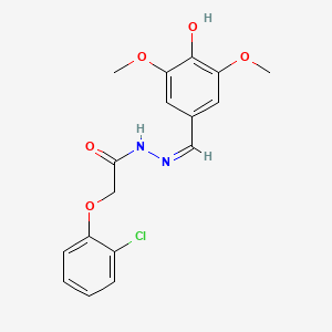 2-(2-chlorophenoxy)-N'-[(Z)-(4-hydroxy-3,5-dimethoxyphenyl)methylidene]acetohydrazide