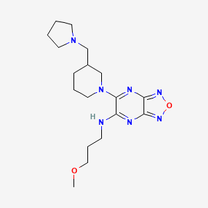 N-(3-methoxypropyl)-5-[3-(pyrrolidin-1-ylmethyl)piperidin-1-yl]-[1,2,5]oxadiazolo[3,4-b]pyrazin-6-amine