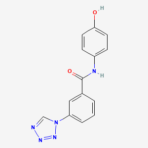 molecular formula C14H11N5O2 B6110850 N-(4-hydroxyphenyl)-3-(1H-tetrazol-1-yl)benzamide 