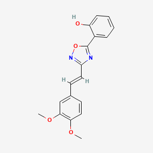 2-{3-[(1E)-2-(3,4-DIMETHOXYPHENYL)ETHENYL]-1,2,4-OXADIAZOL-5-YL}PHENOL