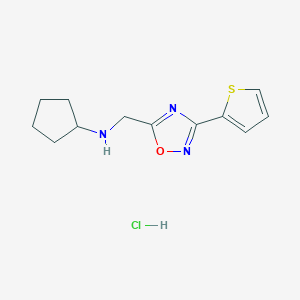 N-{[3-(2-thienyl)-1,2,4-oxadiazol-5-yl]methyl}cyclopentanamine hydrochloride