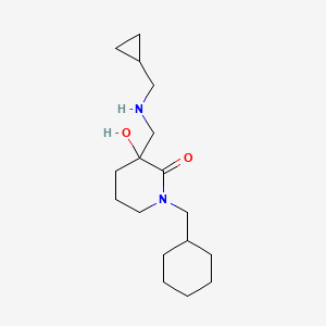 molecular formula C17H30N2O2 B6110995 1-(cyclohexylmethyl)-3-{[(cyclopropylmethyl)amino]methyl}-3-hydroxy-2-piperidinone 