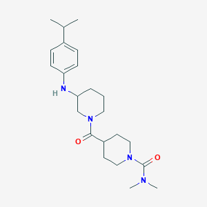 molecular formula C23H36N4O2 B6111034 4-({3-[(4-isopropylphenyl)amino]-1-piperidinyl}carbonyl)-N,N-dimethyl-1-piperidinecarboxamide 