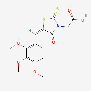 molecular formula C15H15NO6S2 B6111054 [4-oxo-2-thioxo-5-(2,3,4-trimethoxybenzylidene)-1,3-thiazolidin-3-yl]acetic acid 