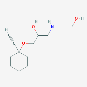 molecular formula C15H27NO3 B6111068 2-({3-[(1-ethynylcyclohexyl)oxy]-2-hydroxypropyl}amino)-2-methyl-1-propanol 