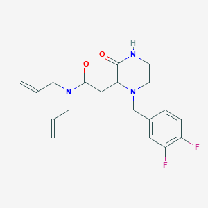 N,N-diallyl-2-[1-(3,4-difluorobenzyl)-3-oxo-2-piperazinyl]acetamide