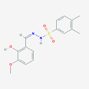 molecular formula C16H18N2O4S B6111072 N'-(2-hydroxy-3-methoxybenzylidene)-3,4-dimethylbenzenesulfonohydrazide 