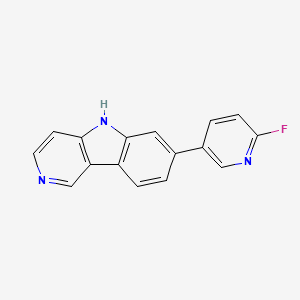 molecular formula C16H10FN3 B611109 7-(6-Fluoropyridin-3-yl)-5h-pyrido[4,3-b]indole CAS No. 1415379-56-4