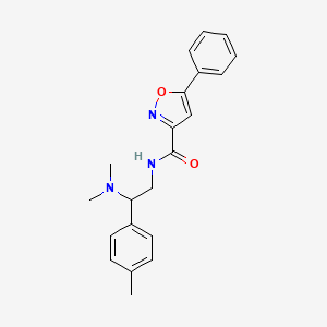 molecular formula C21H23N3O2 B6111131 N-[2-(dimethylamino)-2-(4-methylphenyl)ethyl]-5-phenyl-3-isoxazolecarboxamide 