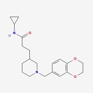 N-cyclopropyl-3-[1-(2,3-dihydro-1,4-benzodioxin-6-ylmethyl)-3-piperidinyl]propanamide