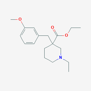 molecular formula C18H27NO3 B6111166 ethyl 1-ethyl-3-(3-methoxybenzyl)-3-piperidinecarboxylate 