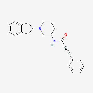 molecular formula C23H24N2O B6111206 N-[1-(2,3-dihydro-1H-inden-2-yl)-3-piperidinyl]-3-phenyl-2-propynamide 