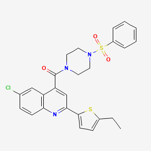 6-chloro-2-(5-ethyl-2-thienyl)-4-{[4-(phenylsulfonyl)-1-piperazinyl]carbonyl}quinoline