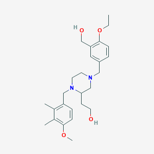 2-[4-[4-ethoxy-3-(hydroxymethyl)benzyl]-1-(4-methoxy-2,3-dimethylbenzyl)-2-piperazinyl]ethanol