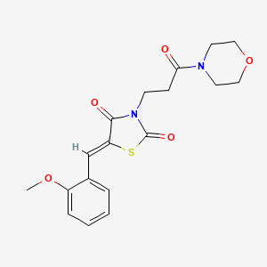 5-(2-methoxybenzylidene)-3-[3-(4-morpholinyl)-3-oxopropyl]-1,3-thiazolidine-2,4-dione