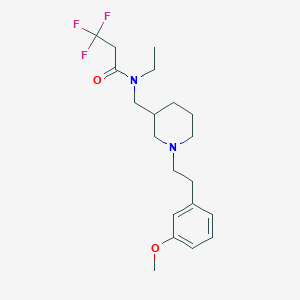 molecular formula C20H29F3N2O2 B6111267 N-ethyl-3,3,3-trifluoro-N-({1-[2-(3-methoxyphenyl)ethyl]-3-piperidinyl}methyl)propanamide 