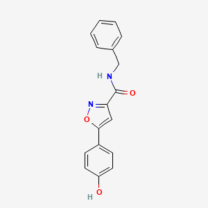 molecular formula C17H14N2O3 B6111314 N-benzyl-5-(4-hydroxyphenyl)-3-isoxazolecarboxamide 