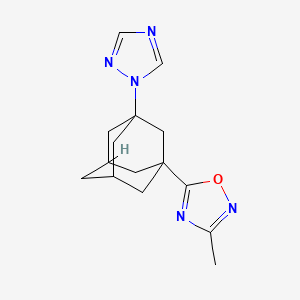molecular formula C15H19N5O B6111331 3-methyl-5-[3-(1H-1,2,4-triazol-1-yl)-1-adamantyl]-1,2,4-oxadiazole 