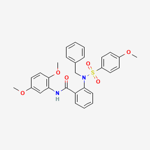 molecular formula C29H28N2O6S B6111341 2-{benzyl[(4-methoxyphenyl)sulfonyl]amino}-N-(2,5-dimethoxyphenyl)benzamide 