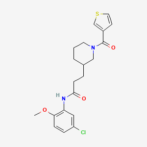 molecular formula C20H23ClN2O3S B6111393 N-(5-chloro-2-methoxyphenyl)-3-[1-(3-thienylcarbonyl)-3-piperidinyl]propanamide 