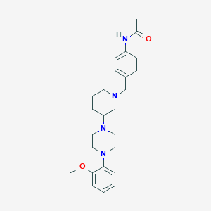 molecular formula C25H34N4O2 B6111408 N-[4-({3-[4-(2-methoxyphenyl)-1-piperazinyl]-1-piperidinyl}methyl)phenyl]acetamide 