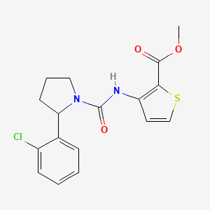 molecular formula C17H17ClN2O3S B6111422 methyl 3-({[2-(2-chlorophenyl)-1-pyrrolidinyl]carbonyl}amino)-2-thiophenecarboxylate 