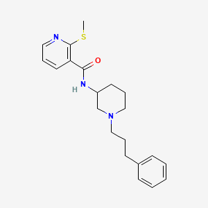 molecular formula C21H27N3OS B6111433 2-(methylthio)-N-[1-(3-phenylpropyl)-3-piperidinyl]nicotinamide 