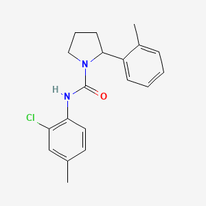 molecular formula C19H21ClN2O B6111469 N-(2-chloro-4-methylphenyl)-2-(2-methylphenyl)-1-pyrrolidinecarboxamide 