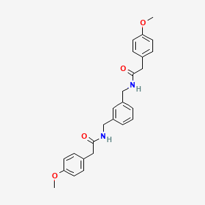 molecular formula C26H28N2O4 B6111489 N,N'-[1,3-phenylenebis(methylene)]bis[2-(4-methoxyphenyl)acetamide] 